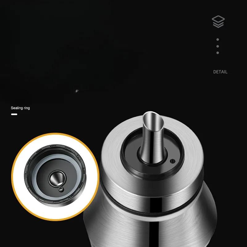 Stainless Steel European Oil Pot Household Food Grade Waist-shaped Oil Pot Soy Sauce Vinegar Bottle All Steel Kitchen Supplies