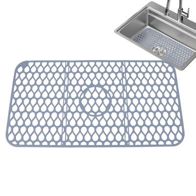 Soft Silicone Sink Mat Anti Slip Home Heat Insulation Drying Protector Cover Quick Drain Pad Kitchen Accessories Sink Pad