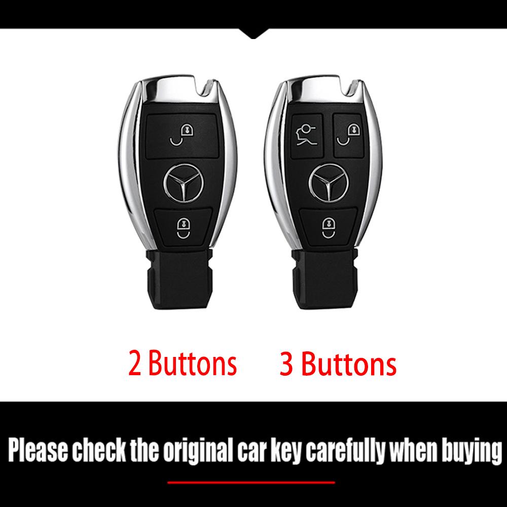 Ziny Alloy Car Smart Key Case Cover Shell Fob Accessories For Mercedes Benz A B C S Class AMG GLA CLA GLC W176 W221 W204 W205