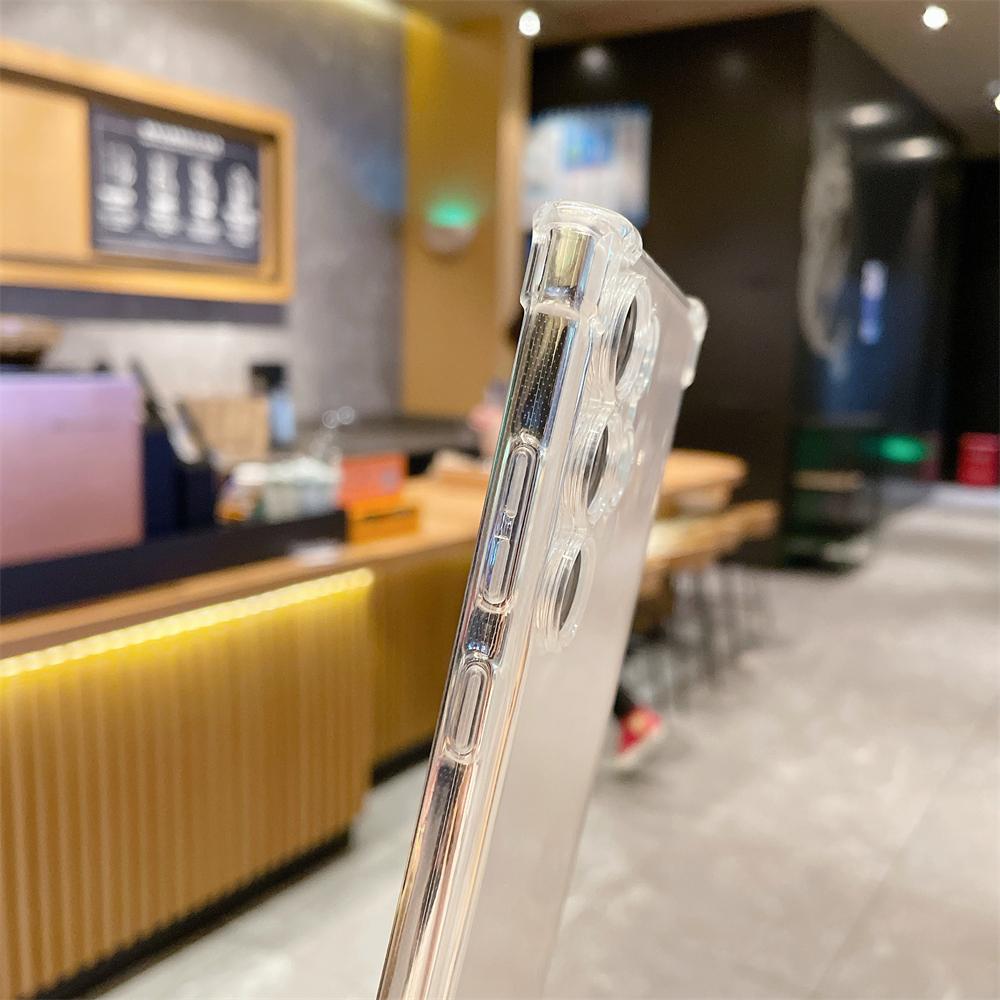 Official Shockproof Transparent Bumper Case For Samsung S24 S23 S22 S21 S20 Plus FE Note20 Ultra A34 A54 A73 A33 A53 A52 A82 A72