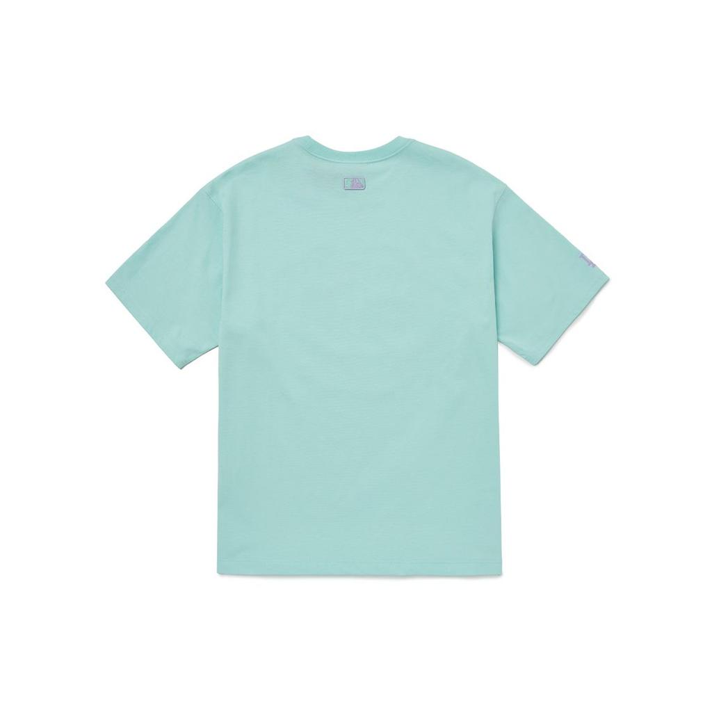 MLB Palm Tree Letter Print Round Neck Short Sleeve T-Shirt Unisex Tops Mint 3ATS62023-07MTL