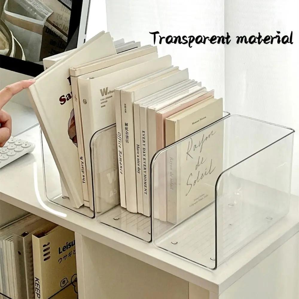Portable Acrylic Book Stand Transparent Free Combination Bookshelf U-shaped Book Folder Desk Storage Rack Home Office Rack