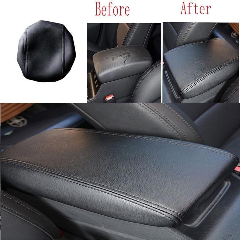Black Leather Middle Console Armrest Box Cover For Hyundai Tucson 16-2018