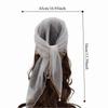 Fashion Pearl Tassel Diamond Hijab Rhinestone Square Pearl Tassel Scarf Full Sky Thin Veil Veil Bandana Women Headwear
