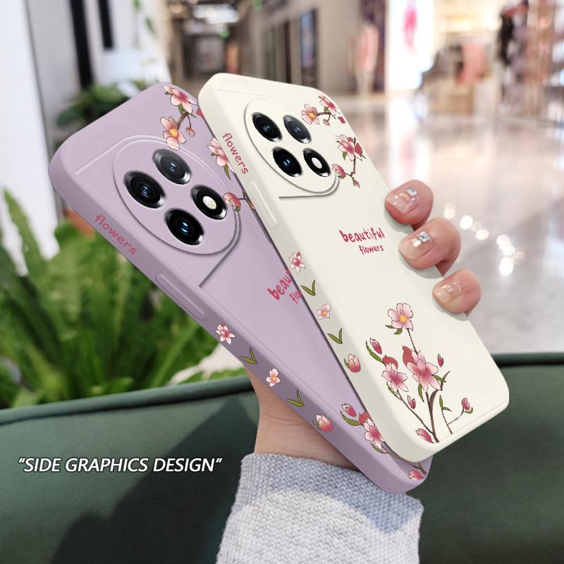 Beautiful Peach Phone Case For Oneplus 12 12R 11 11R 10 10R 10T 9R 9RT 9 8T 8 7 7T Pro 5G Liquid Silicone Cover