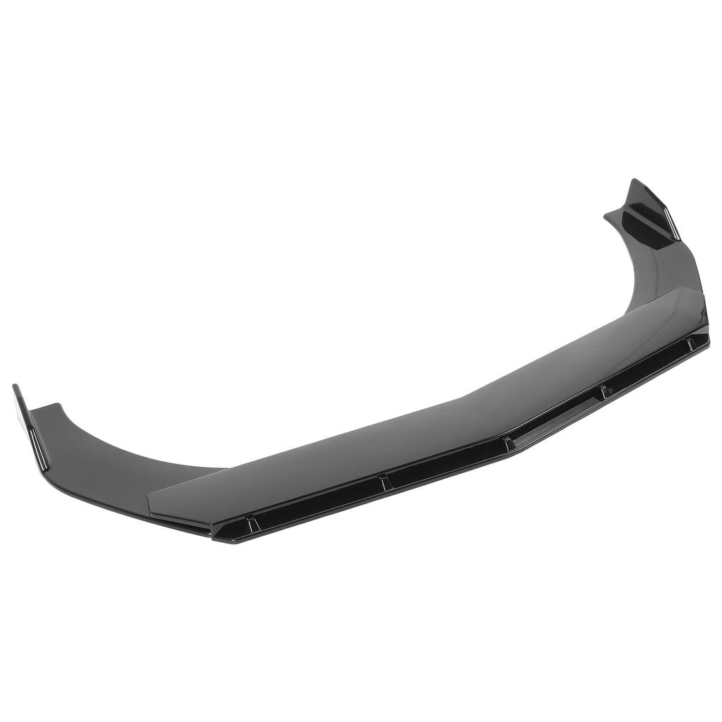 3Pcs Universal Front Bumper Lip Spoiler 3‑Section Body Diffuser Chin Kit Glossy Balck