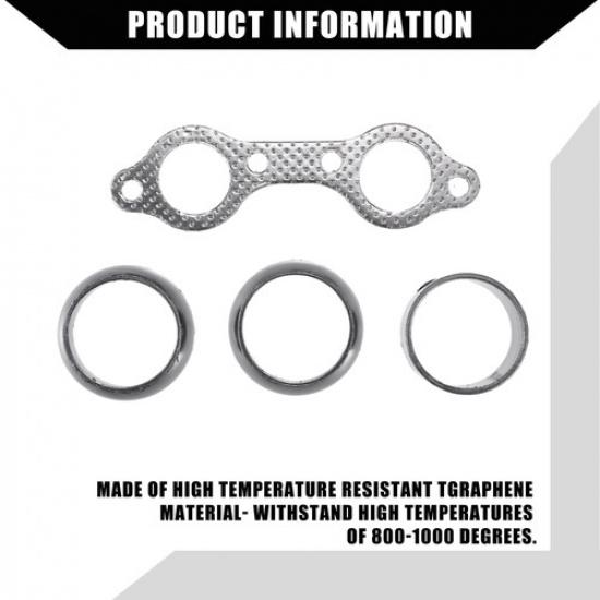 Exhaust Muffler Pipe Manifold Gasket Spring Rebuild Kit FOUR for Polaris