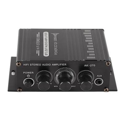 Amplificatore stereo portatile da 12 V, mini amplificatore con qualità del suono chiara per auto, moto, casa AK270