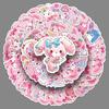 50 Bouncing Rabbit and Bonbonribbon Sanrio Stickers - Cute Cartoon Decorative Mochi Stationery