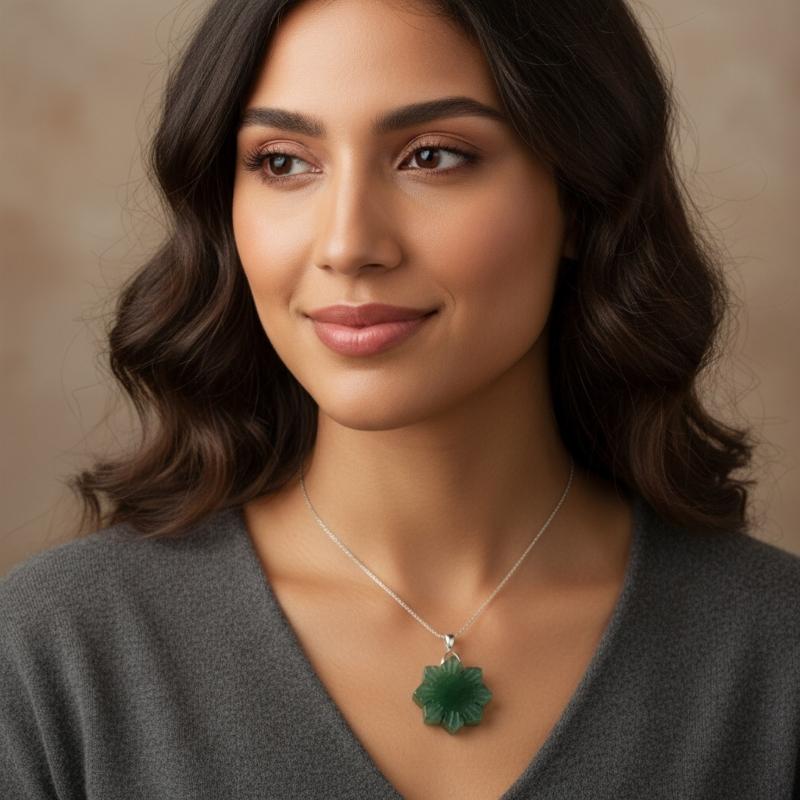 Handcraft Snowflake Agate Necklace Unique Stone Christmas Jewelry Suitable for Everyday Elegant