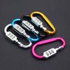 Padlocks for Luggage Aluminum Alloy Locks 3 Dial Digit Resettable Lock Carabiner