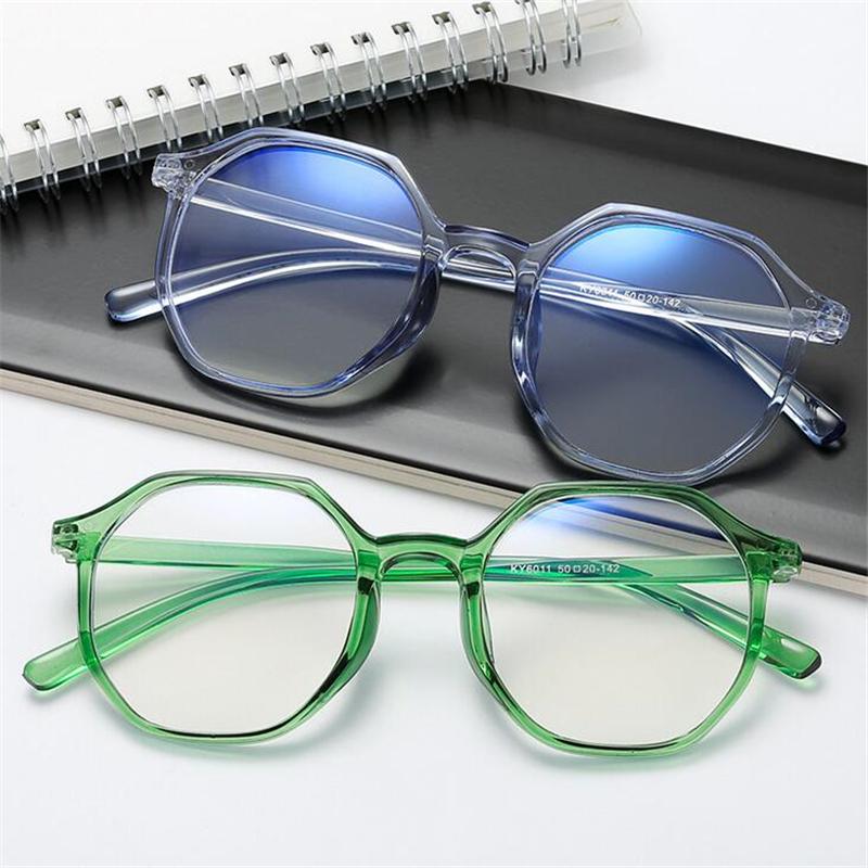 0 To -6 0 Lightweight Polygon Prescription Eyeglasses For Women Men Fashionable Myopia Glasses Students