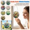 Runder Acryl-Blumen-Sonnfänger Fensterhänge-Schmuck mit Kette 10 Zoll Durchmesser Buntglas-Stil Gartendekoration