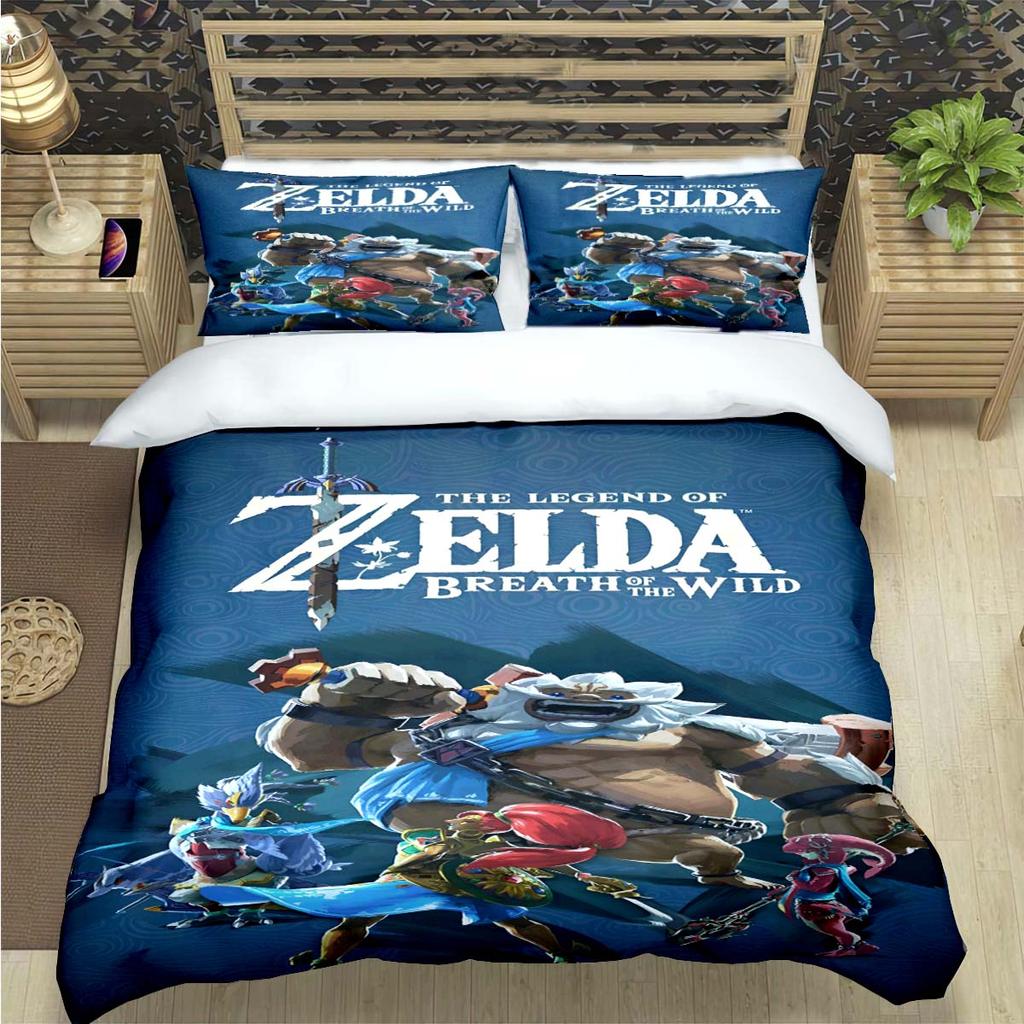 Comforter Fashion Classic Exciting Game Z-Zelda Print Bedding Sets Bed Supplies Set Bed Comforter Set Bedding Set Luxury Gift