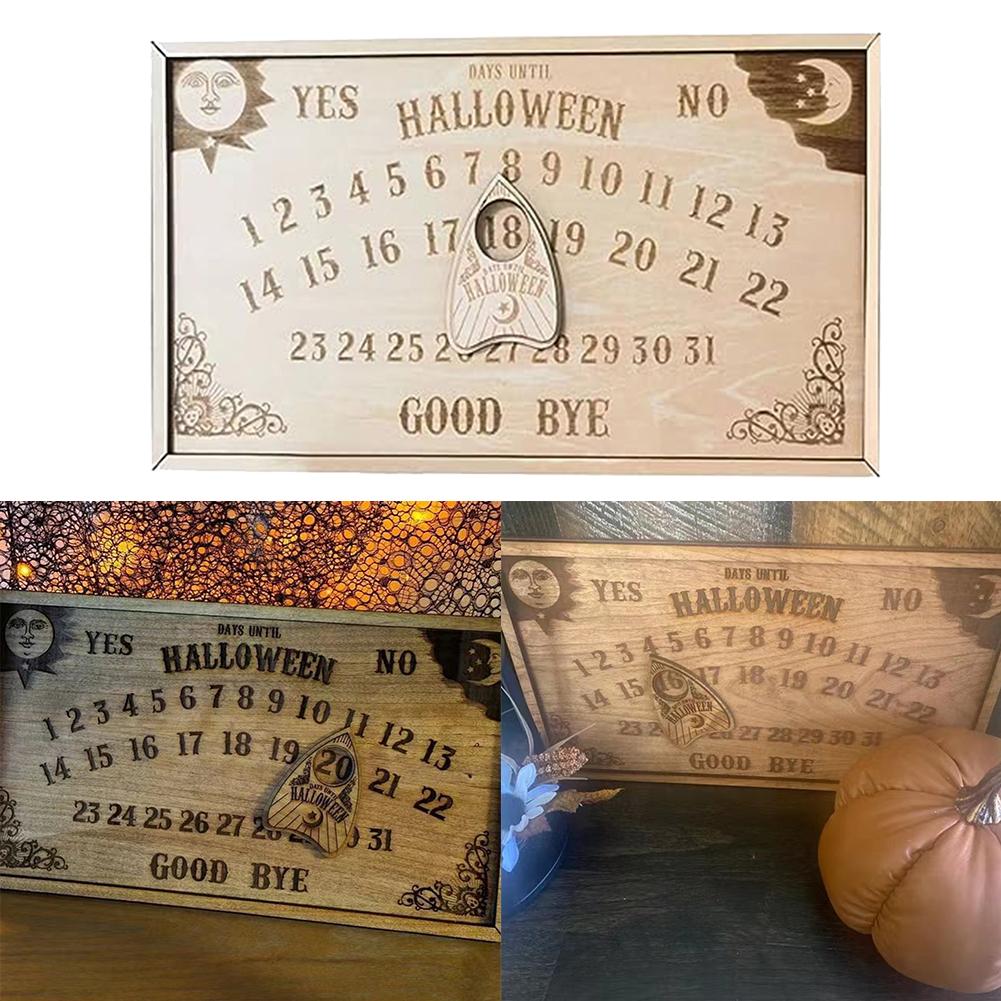 Cute and Interactive Wooden Count Down to Halloween Magnet Board with Dimensions of 30 x 16 x 0 6 cm Fun Decor Piece