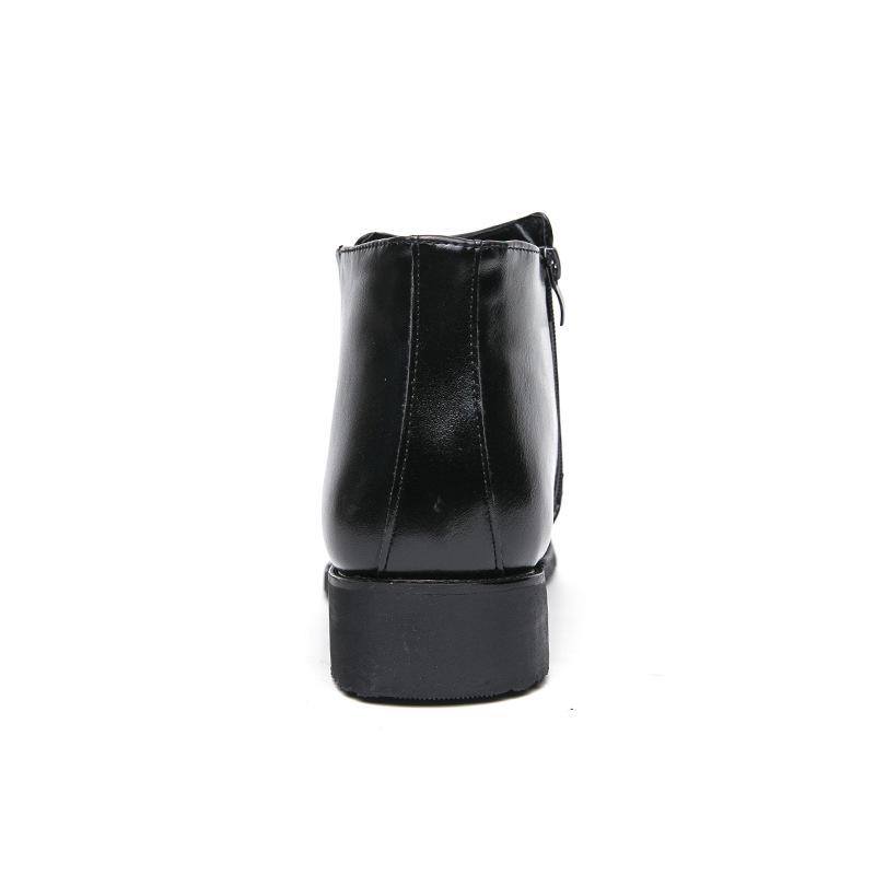 Stivali da uomo taglie forti stile coreano a metà polpaccio: Stivali Martin Formali in Pelle Autunno/Inverno a Punta, con Zip Laterale, Slip-On, Alti.