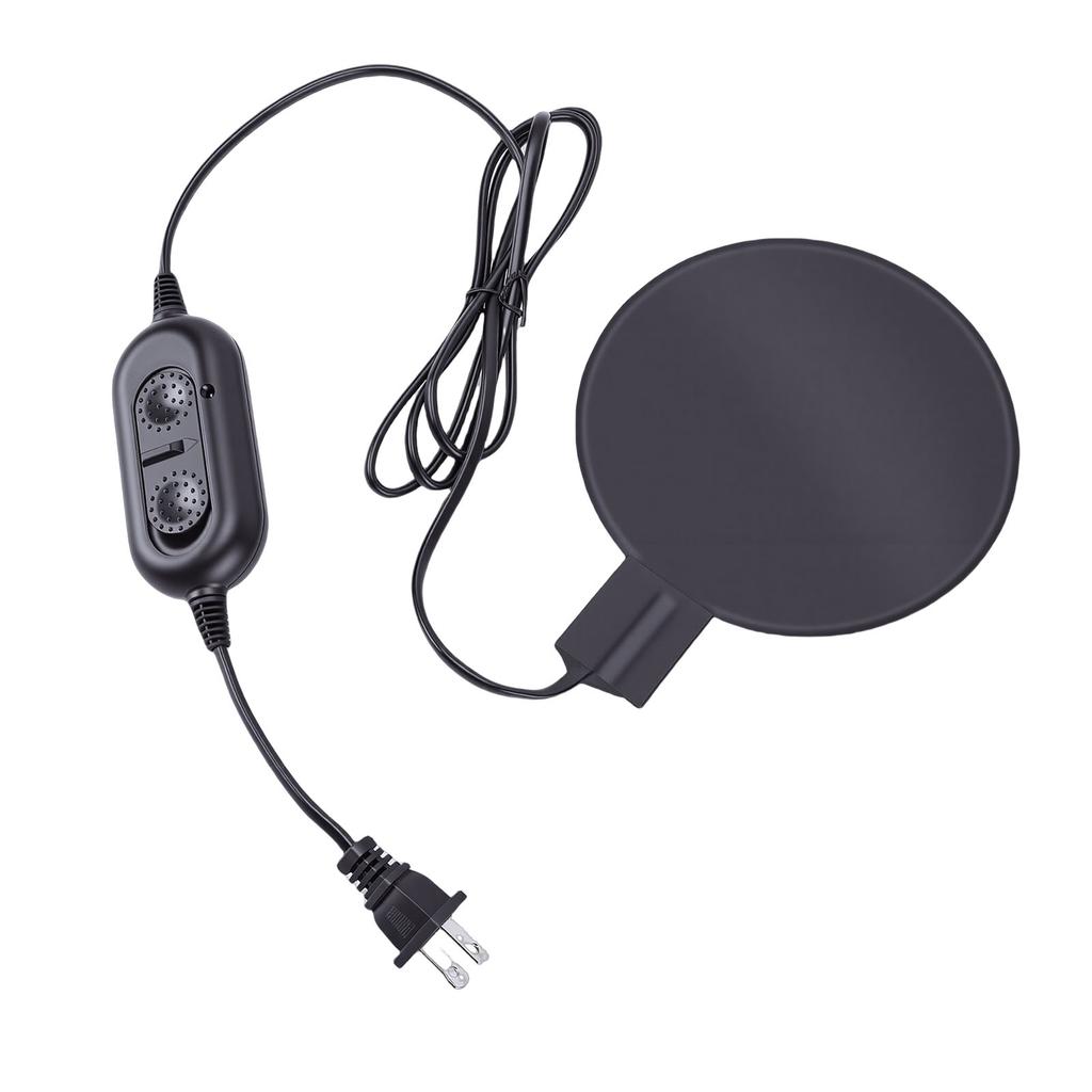 Small Heater Pad 5.9 Inch Silicone Electric Heating Mat for Car Truck Engine Oil Pan Food Warming Black