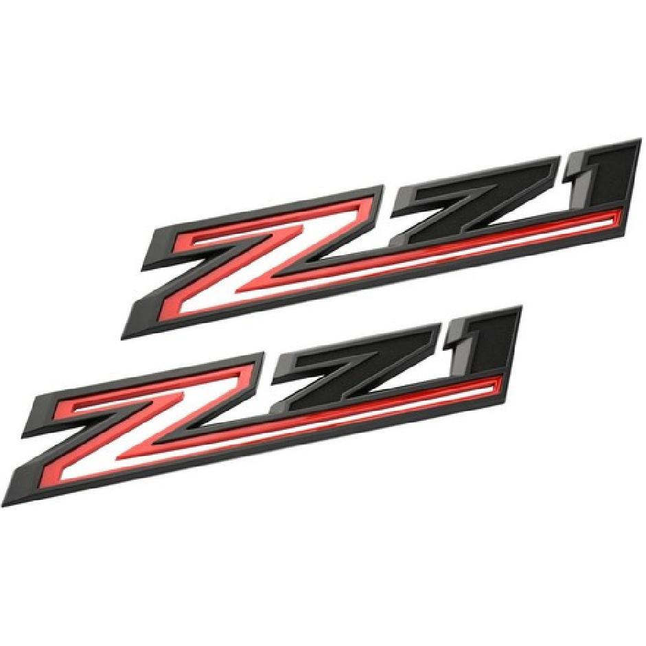 2Pcs Z71 Emblem Badges For Silverado 84632695 Black Red -2025