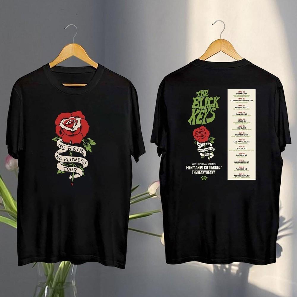 The Black Keys No Rain No Flowers Tour Shirt, The Black Keys 2025Concert, 20D202 Unisex T-Shirt S