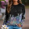 New Women's Mesh Print Slim Fit Long-Sleeve T-Shirt: European & American Spring/Autumn Fashion Trend