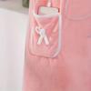 1pc Wearable Bath Towel, Cute Bow Soft Shower Skirt For Women, Adjustable Bath Robe With Pocket For Home And Travel