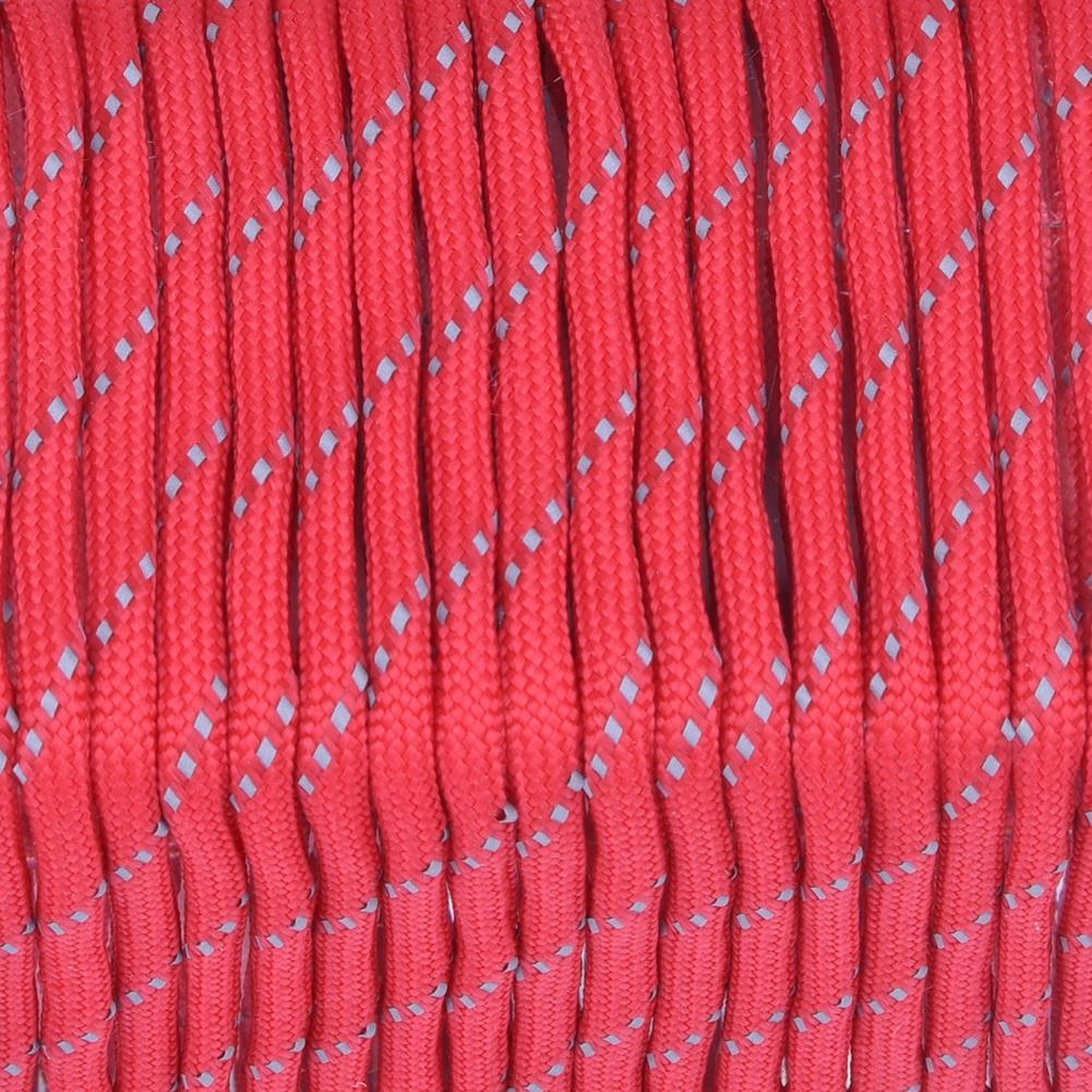 31m Reflective Multi Function Paracord Lanyard 9 Strand Rope for Camping Hunting(Black)