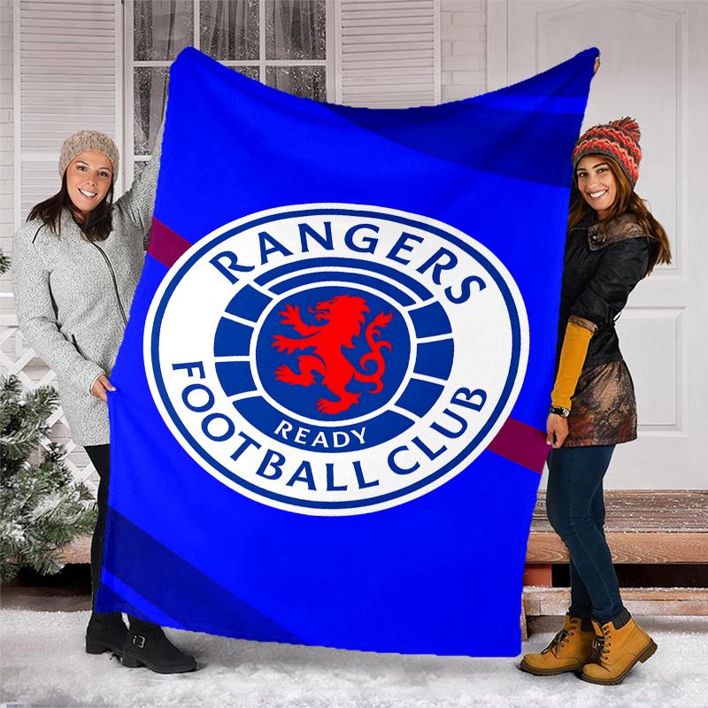 1pc Glasgow Rangers Theme Blanket - Digital Print, Polyester, Cozy for All Seasons, Perfect for Outdoor, and Travel