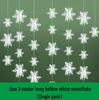 Set of Six 3D Paper Snowflake Hanging Decorations for Store Windows