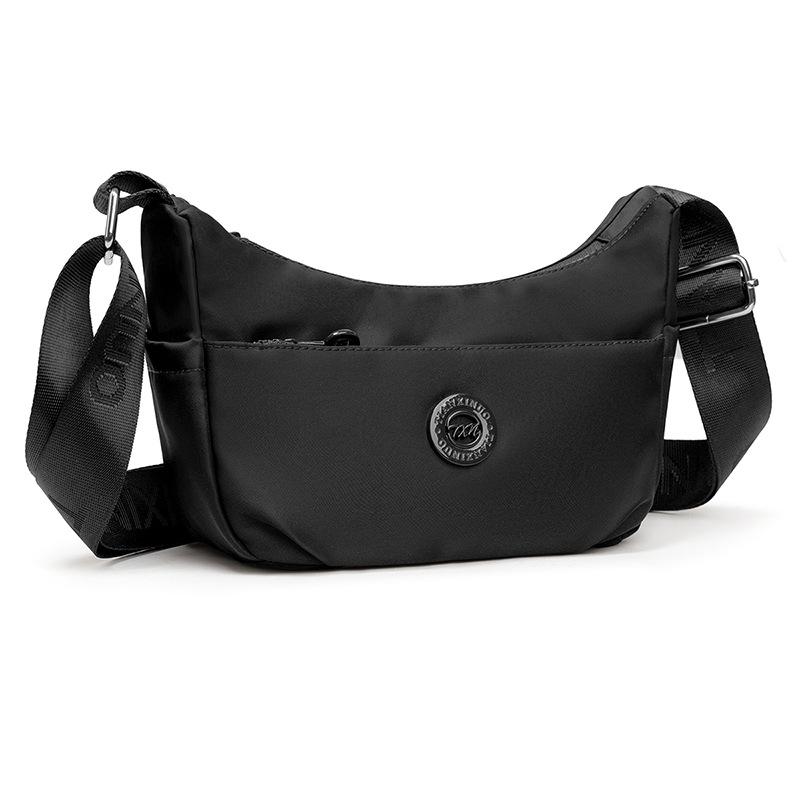 Leichte Nylon-Umhängetasche für Damen, lässige Schulterhandtasche mit verstellbarem Riemen