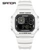 SANDA 2202 Fashionable Men's Electronic Watch Sports Multifunctional Waterproof LED Single Display Small Square Electronic Watch