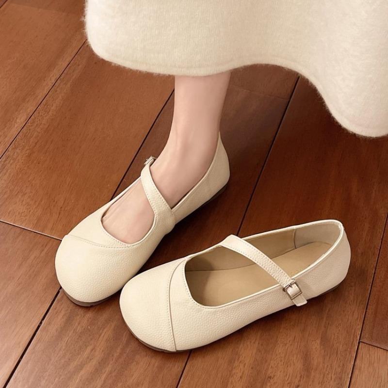 

Autumn new round head flat bottom Mary Jane shoes buckle with skirt single shoes women s fashion shoes 43