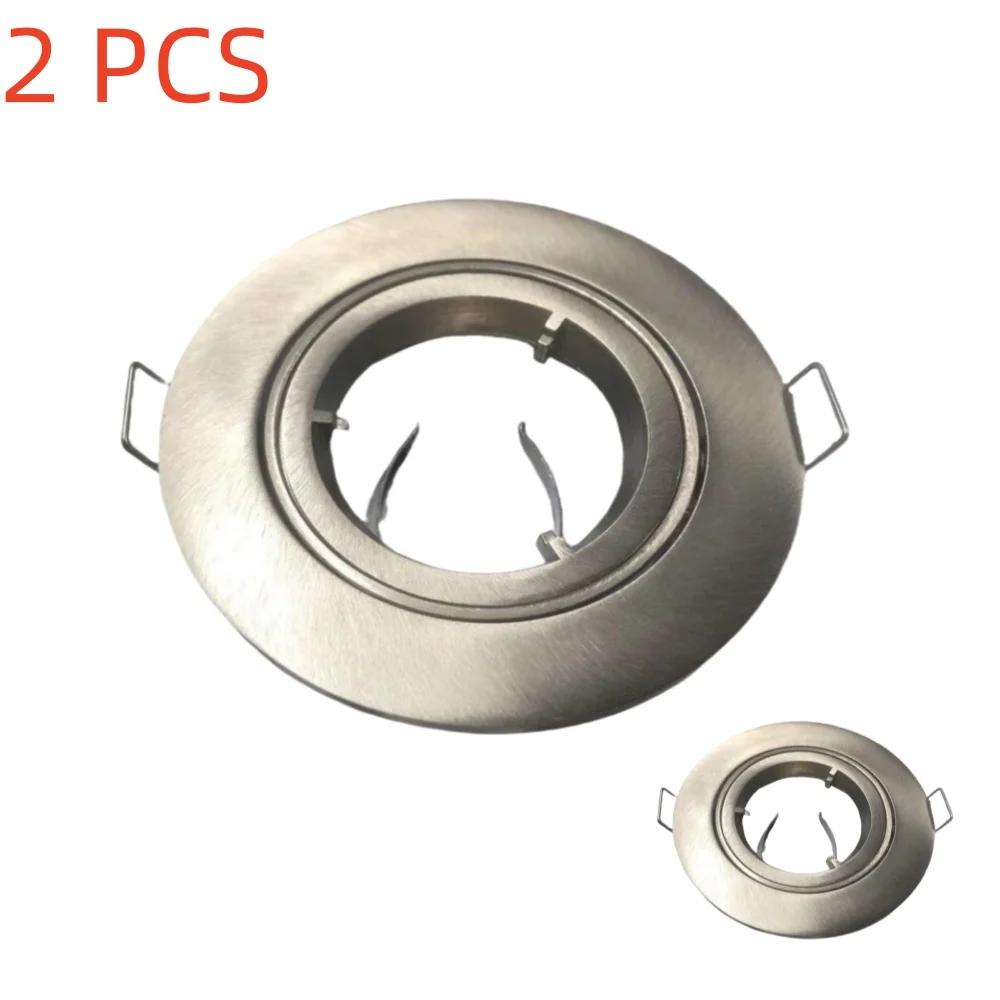 2/10Pcs Spotlight Frame Round Fixture Holder Adjustable for MR16 GU10 Bulb Recessed LED Spotlight Housing