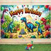 1pc, Dinosaur Cake Theme Boy's Birthday Party Banner - Decor For Enhanced Party Atmosphere, Party Supplies Birthday Supplies