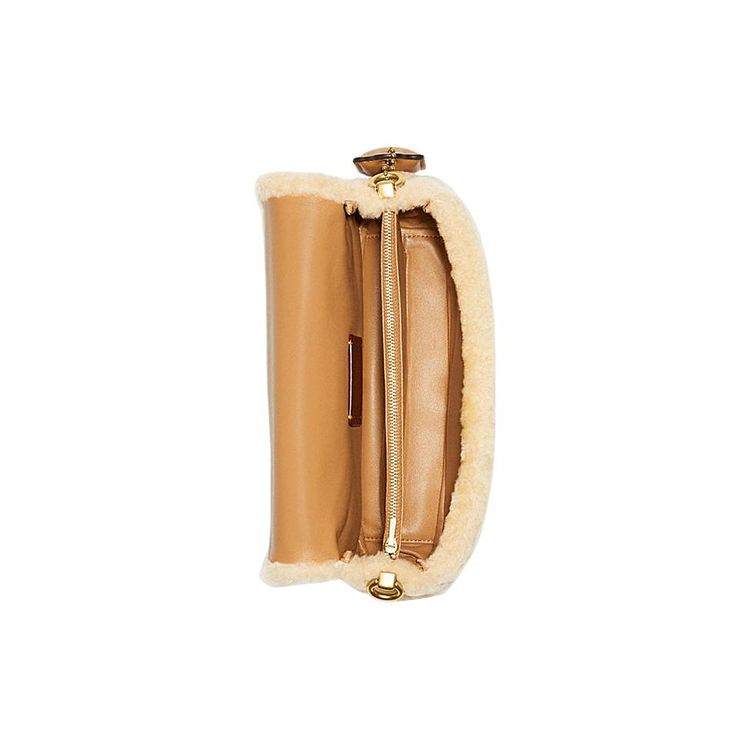 Coach Pillow 26 Removable Pendant Buckle Closure Sheepskin Handheld Crossbody Shoulder Bag Women Handbags Yellow CC445-B4UPX