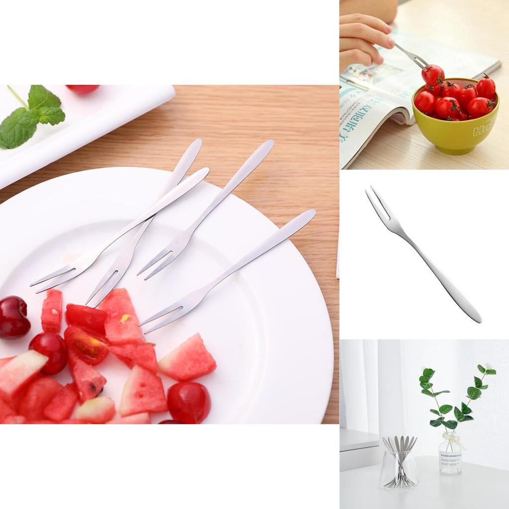 Stainless Steel West Tableware Fruit Forks Elegant Small Sized Snack Cake Dessert Utensils