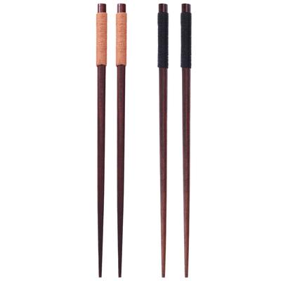 Handgjort Japanskt Naturligt Kastanjeträ Sushi Ätpinnar Set Värdefull Gåva Sushi Kinesisk mat Knyt snöre Retro Kök Mat Bordsservis