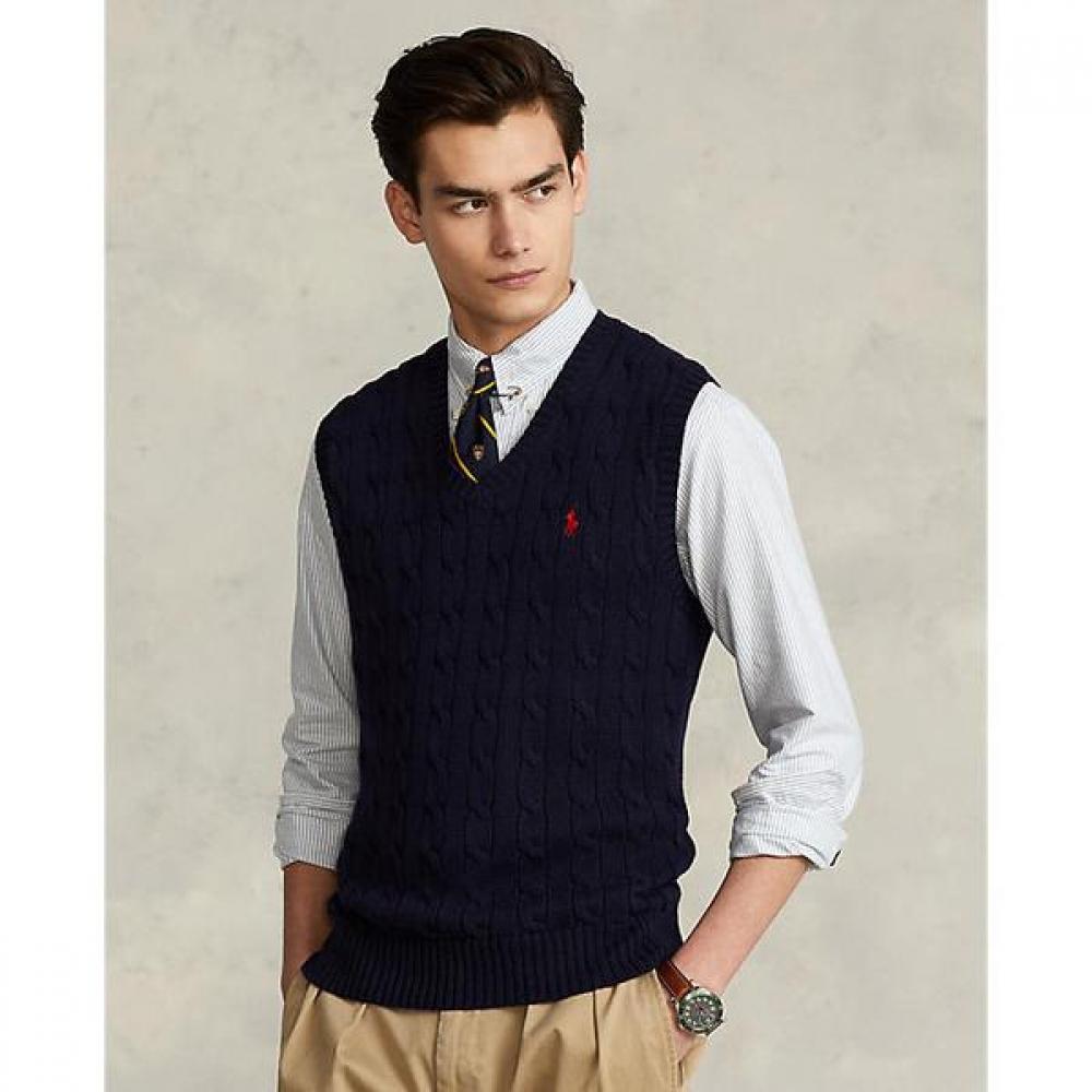 

Polo Ralph Lauren Men S Cable Knit Cotton Sweater veSt mnpoSwe1cm20038400 XS