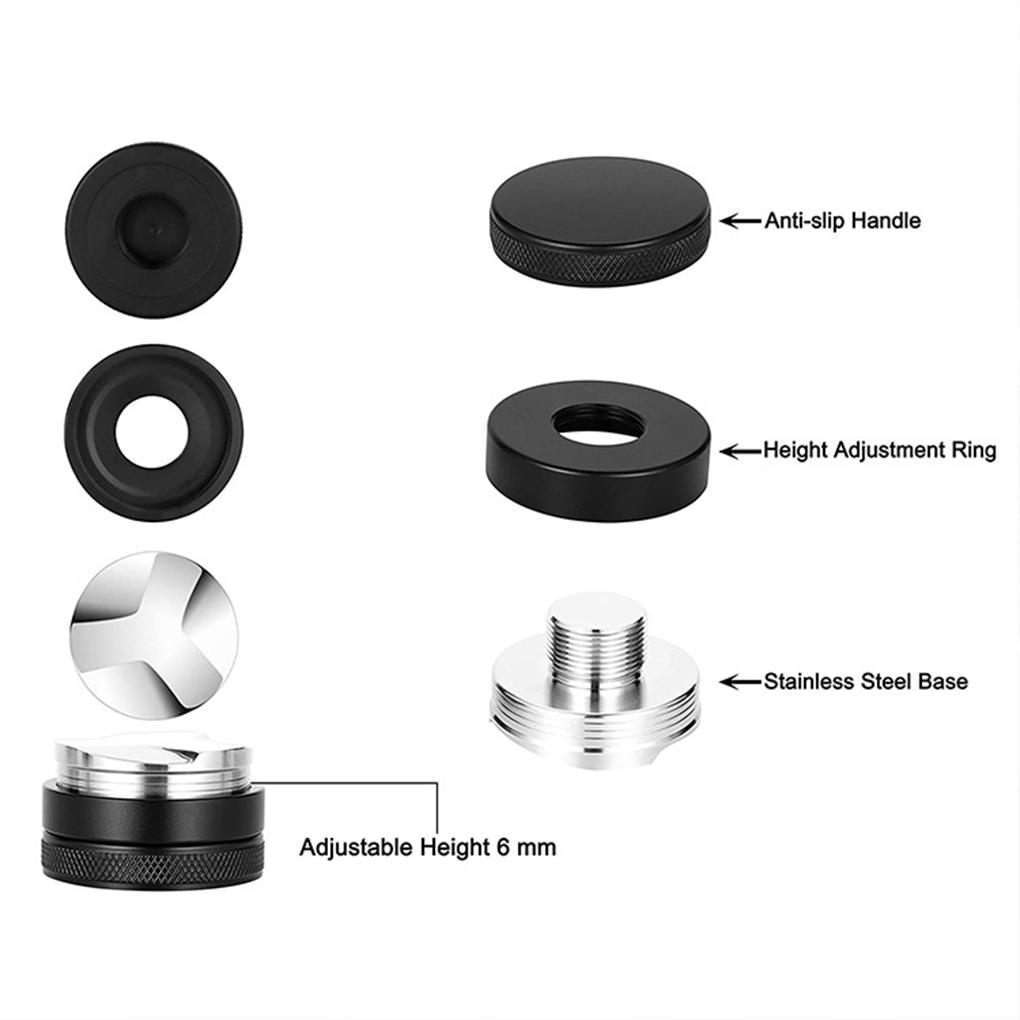 Adjustable Stainless Steel Palm Tamper For Barista Anti-rust With Premium Distributor Distribution