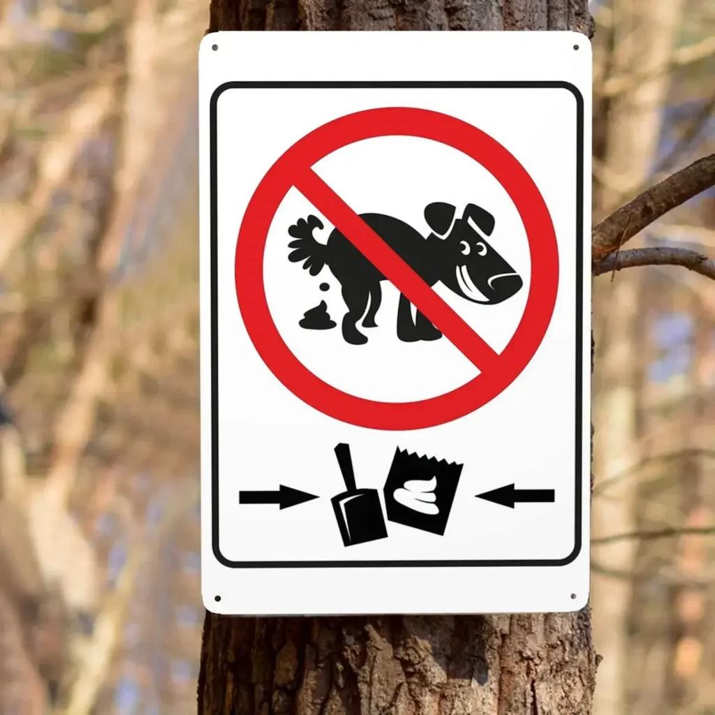 NO Dogs Allowed Metal Tin Sign Retro No Dog Poop Sign Tin Decorative Signs Plaques Club Cafe Restaurant Man Cave Bar Metal Plate