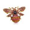 Baroque Rhinestone Bee Design Women's Brooch Simulated Insect Pins Suit Coat Accessories Party Holiday Couple Gift