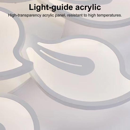 LED Blumen Deckenleuchte mit Fernbedienung Dimmbare Deckenlampe Weiches Licht Augenschutzlampe für Wohnzimmer & Schlafzimmer