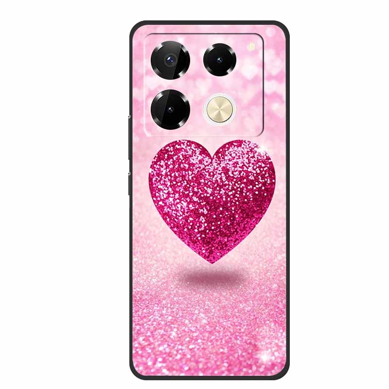 For Infinix Note 40 Pro 5G Case TPU Soft Silicone Cover Phone Cases for Infinix Note 40 40pro 4G Flowers Lovely Coque Fundas
