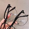 Transparent TR90 Half-Frame Optical Glasses for Men - Black, Business Style, Computer-Friendly