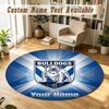 Round Rug Custom NameCanterbury-Bankstown Bulldogs Pattern Non Slip Carpet Home Floor Decor