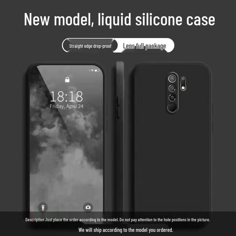 Xiaomi POCO M2 Plain Color Silicone Case with Full Coverage Drop Protection