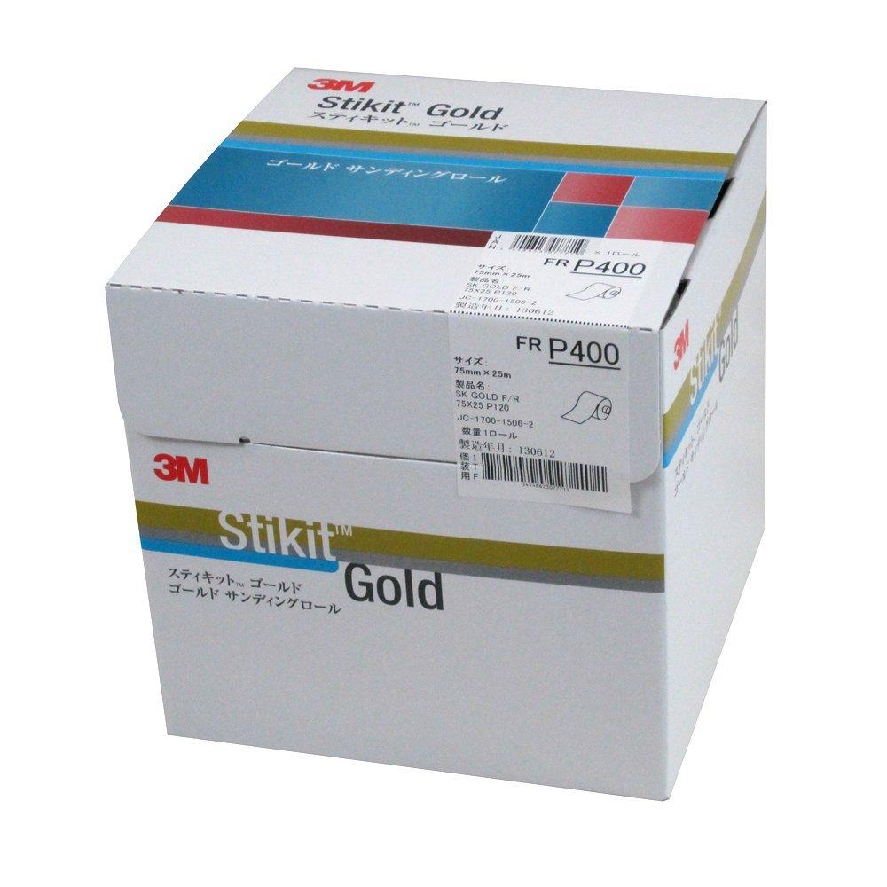 3M Stikit Gold Finishing Roll P400 75mm Wide Abrasive Paper