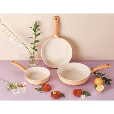 FLAN Induktionsbratpfanne und Wok (20 cm, 26 cm) Soft-Touch-Griff, spülmaschinenfest, kein PFOA