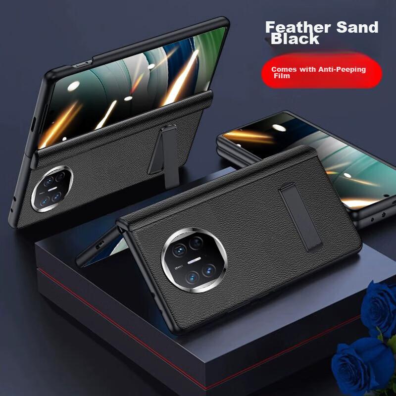 Integrated And Film | Full Hinge CoverageCase for Huawei Mate X5, X5 Collector's Edition Ultra-Thin Leather with Stand, Foldable Screen Case