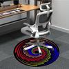 1pc Neon Lights Carpet, Round Non Slip Durable Large Size Office Carpet, Suitable for Office