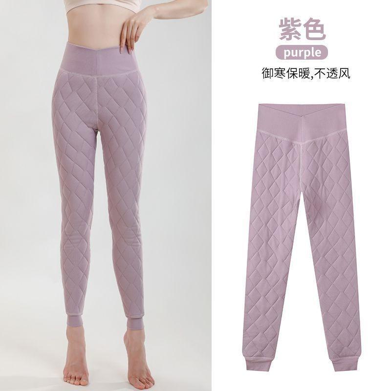 

Теплые леггинсы из овечьей шерсти, носят с высокой талией, облегающие, холодостойкие хлопковые брюки для женщин на осень и зиму 2XL [Recommended 140-80kg]